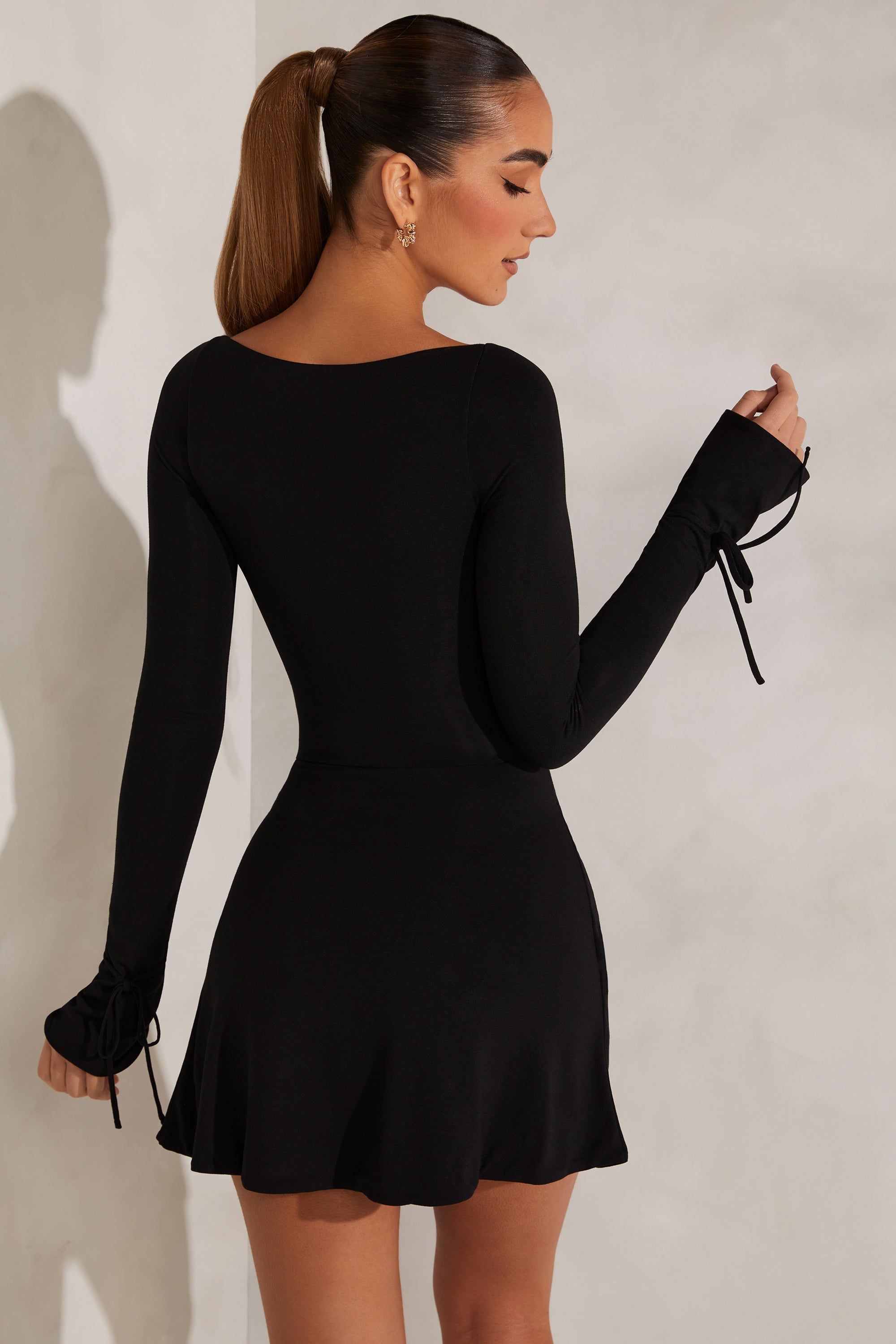a line dress black